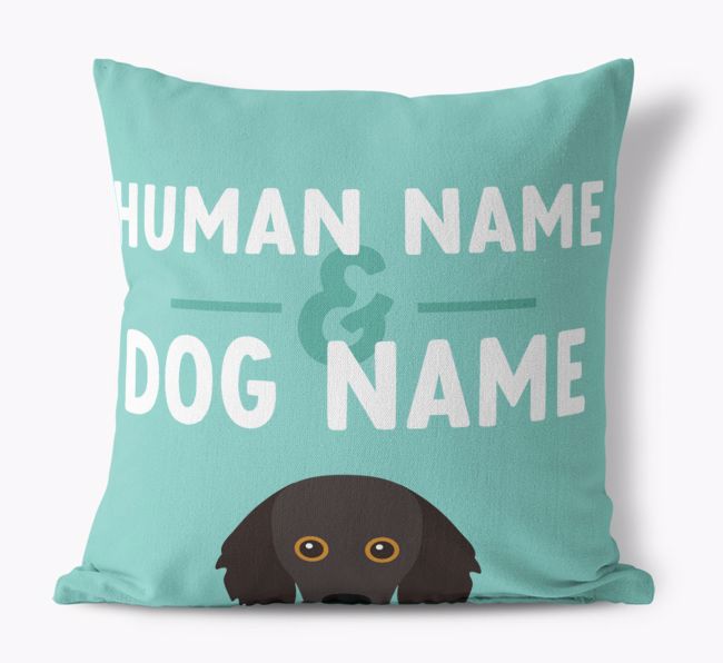 Human And Pet Name: Personalised {breedFullName} Canvas Cushion